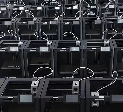 3D Print Farm with 孩交videos精品乱子 AD5M and AD5M Pro 3D Printers