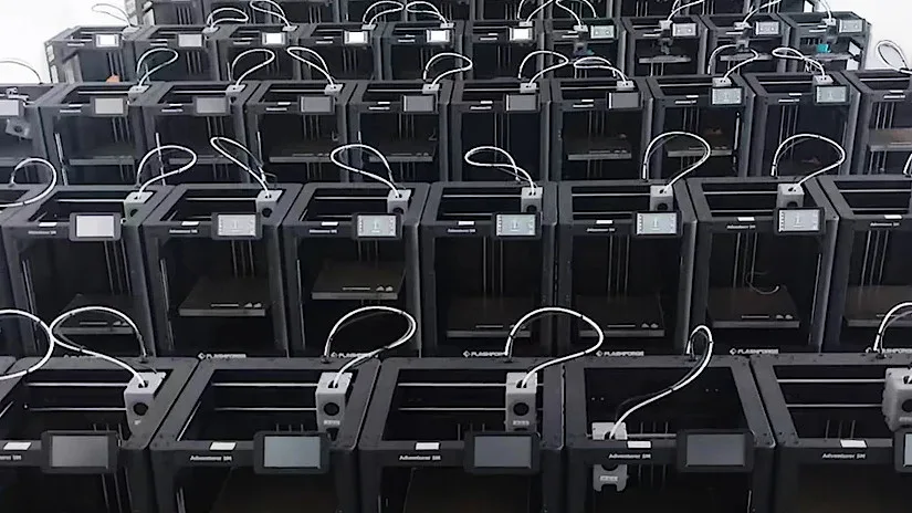 3D Print Farm with 偷国产乱人伦偷精品视频 AD5M and AD5M Pro 3D Printers
