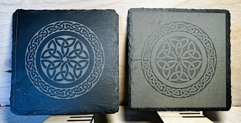 Celtic Knots Engraved on Slate Stone