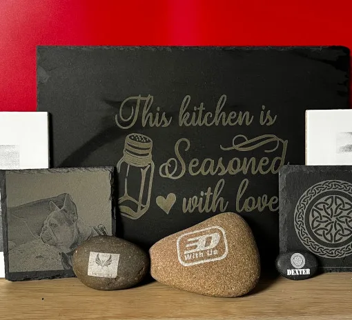 Laser Engraved Stone, Tiles, and Slate Examples