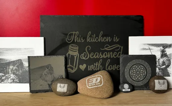Laser Engraved Stone, Tiles, and Slate Examples