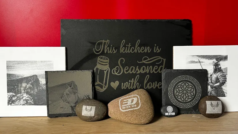 Laser Engraved Stone, Tiles, and Slate Examples