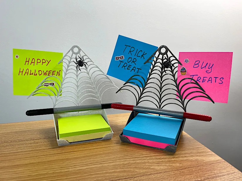 Note Holder Halloween Version in Grey and Marble PLA