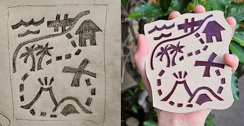 Treasure Map - Sketch and 3D Print