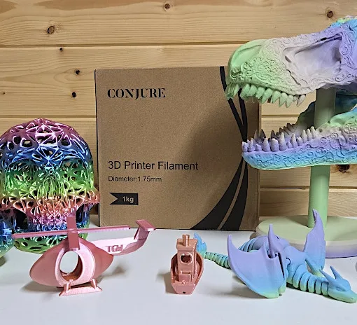 CONJURE 3D Printer Filament and 3D Prints
