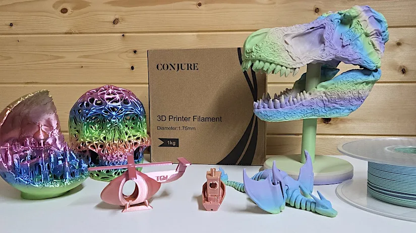 CONJURE 3D Printer Filament and 3D Prints