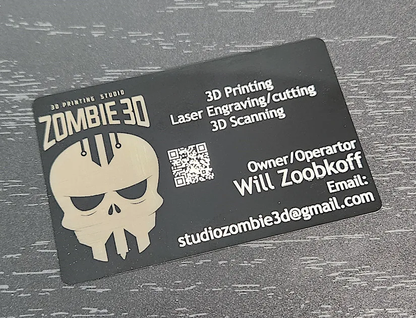 StudioZombie3D Test Business Card