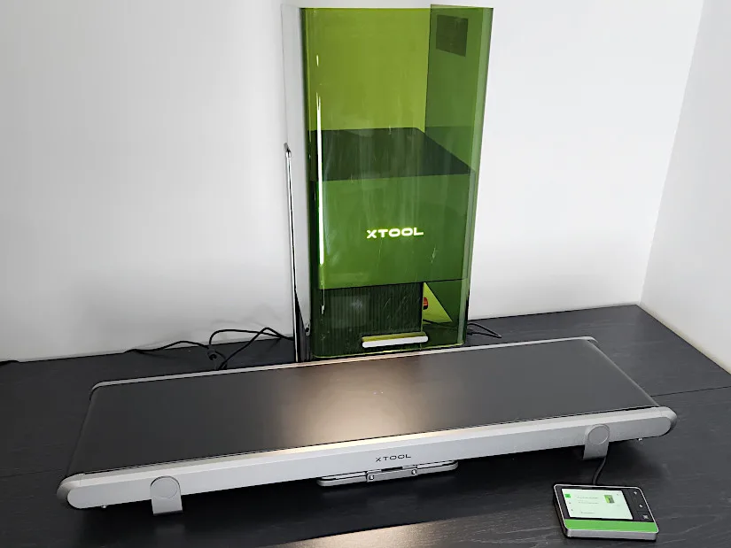 xTool F1 Ultra and Conveyor Belt System