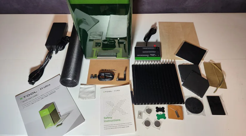 xTool F1 Ultra and Included Accessories