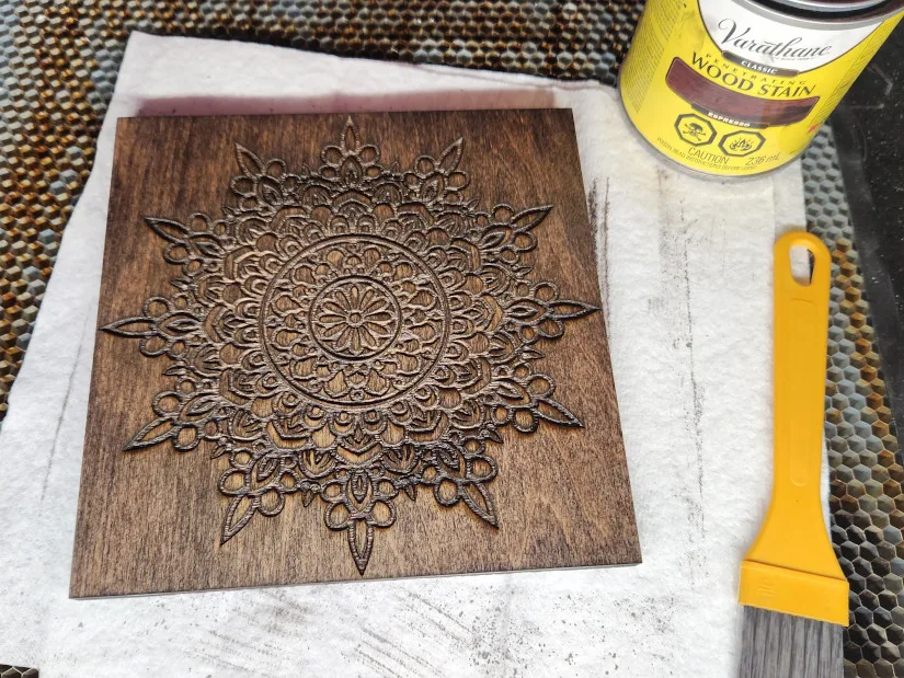 Engraving After Wood Stain