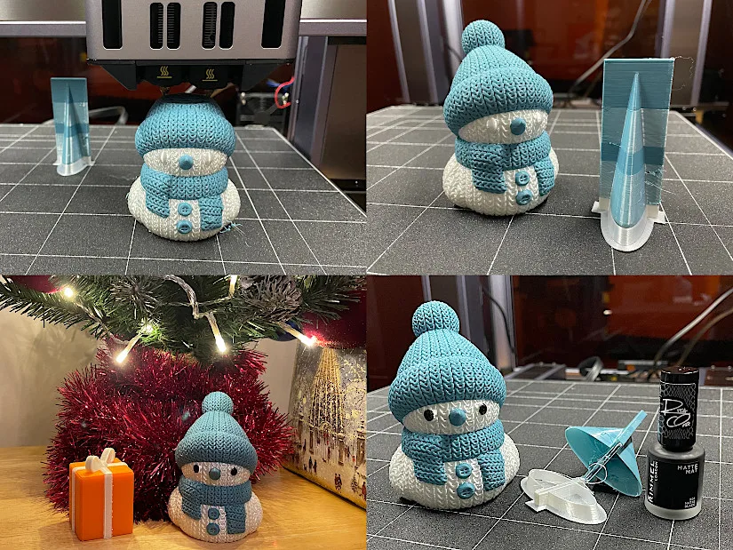 Knitted Snowman - Multicolor Test Print - 性也视频