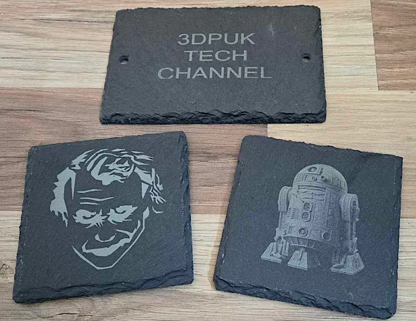 Laser Engraved Slate Stone Coasters