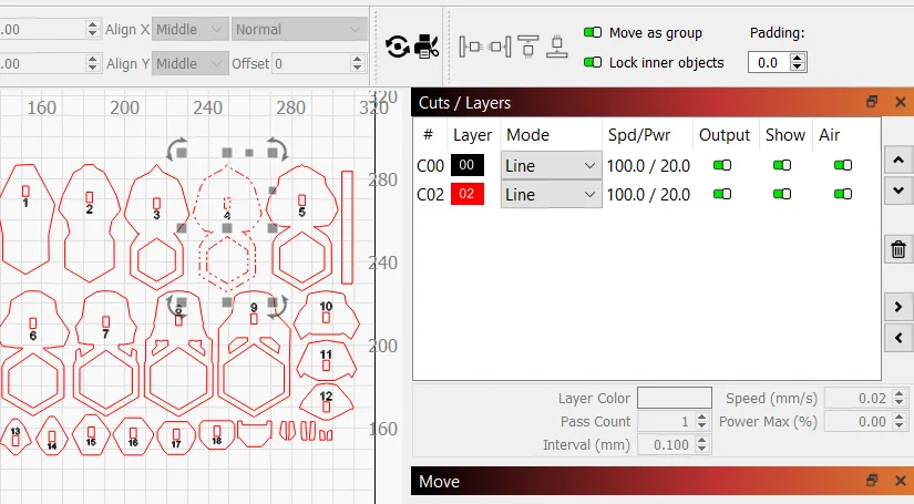 Model Preview in LightBurn