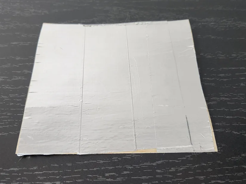 Veneer Covered with Aluminum Tape