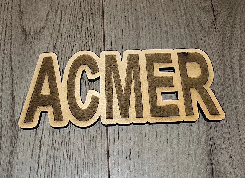 ACMER - Laser Engraved and Cut 7mm Plywood