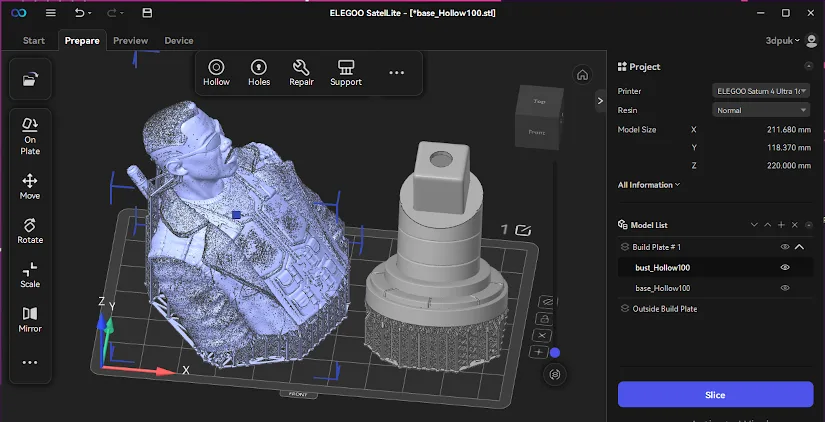 Elegoo SateLite Slicer Preview