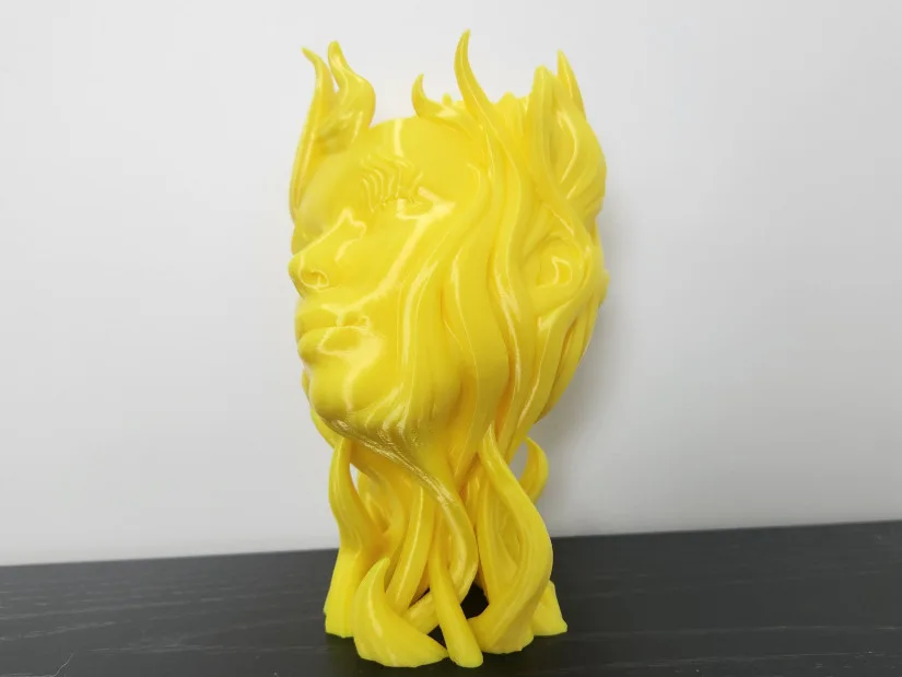 Fluidia in Yellow PETG - Side View