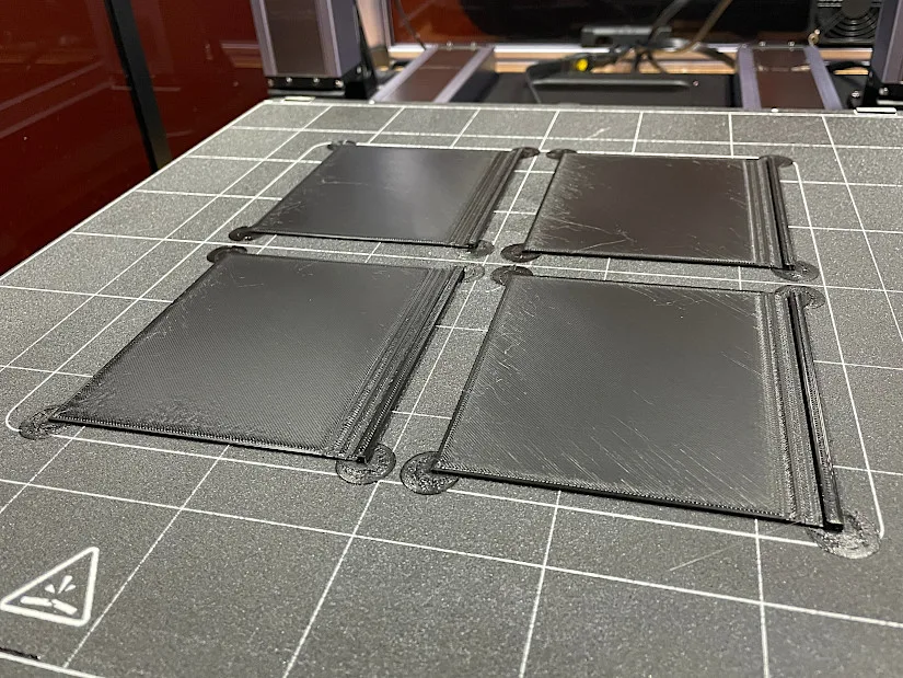Four Flap Vent Blockers printed on Snapmaker Artisan