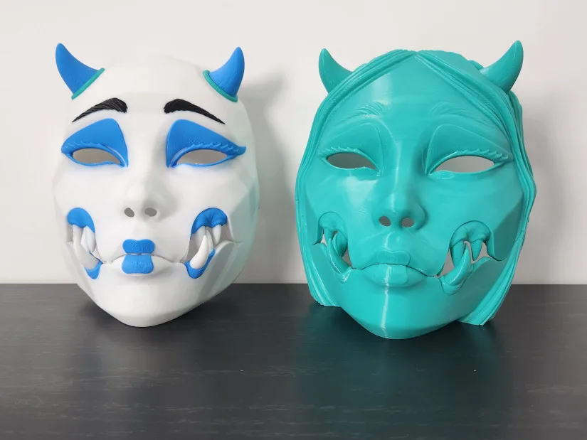 Kuchisake Mask Test Print - Multicolor and Single Color