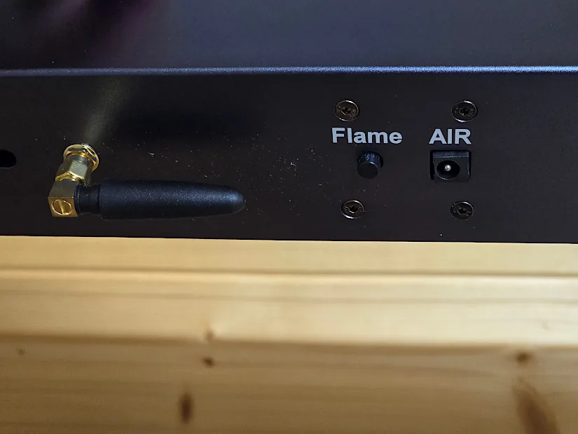WiFi Antenna and Flame and Air Connection Sockets