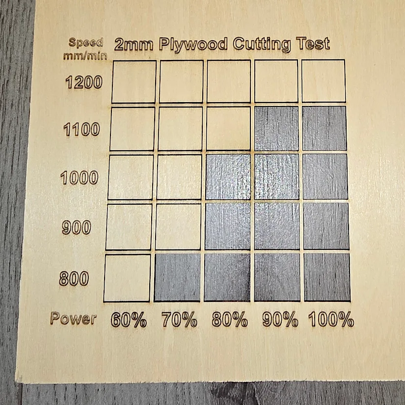 Wood Cutting and Engraving Test - 2mm Plywood