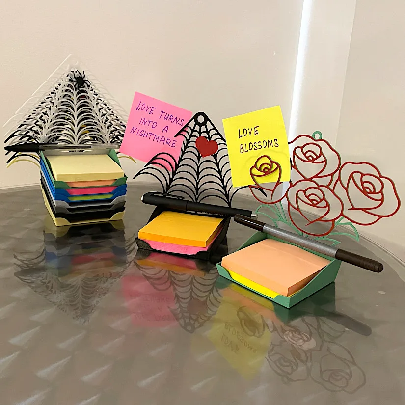 Stackable Note Holders - Love Blossoms and Nightmare