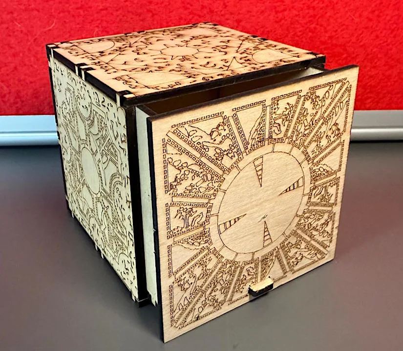Laser Cut and Engraved - The Hellraiser Puzzle Box