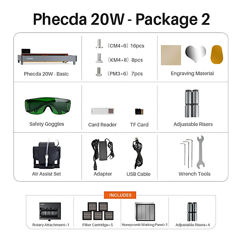 What's In the Box Phecda 20W - Package 2