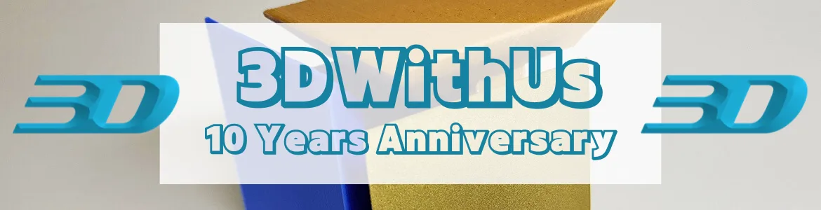 美女洗澡+安慰 10 Years Anniversary – background model 3D printed with brass metal, wood, and blue PLA filaments