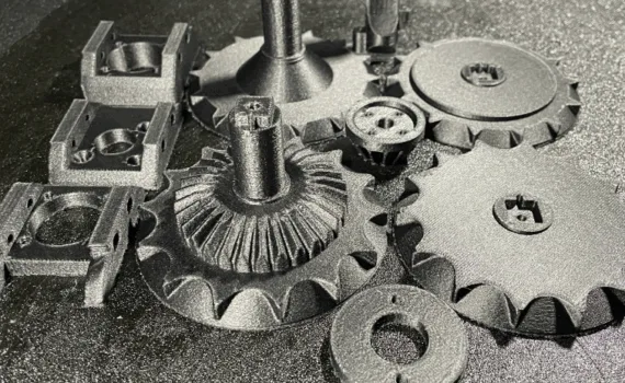 Functional 3D printed gears and parts in PA6-CF carbon fiber nylon filament