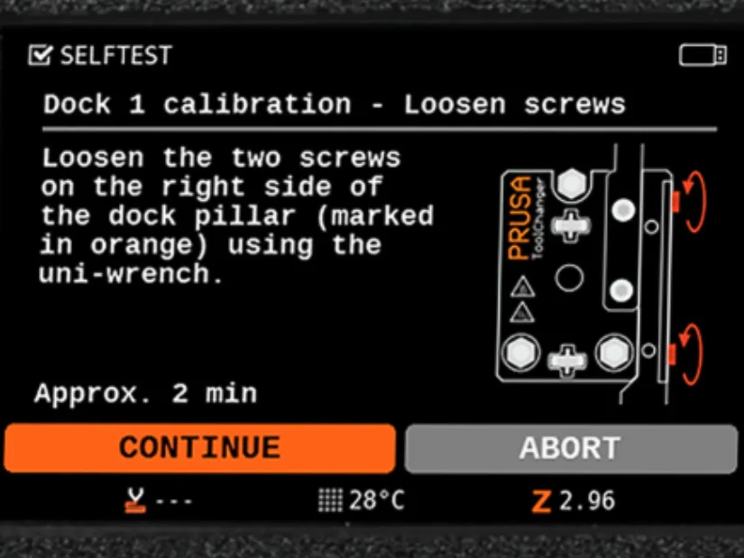 Loosen Screws - Instructions