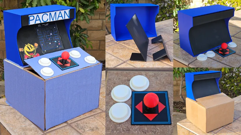 Arcade Game Valentine Box Collage