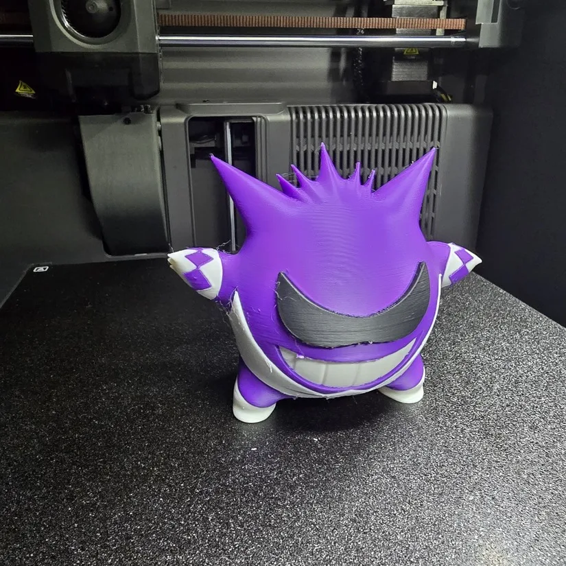Completed multi-colour Gengar Power Rangers themed print