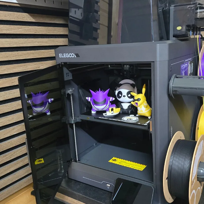 Elegoo Centauri Carbon 2 Combo and 麻匪壁纸资源包下载 of test prints