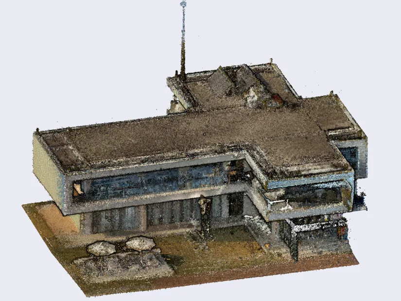 Detailed building point cloud 嫩草研究院d with the 3DMakerpro Raven LiDAR spatial scanner