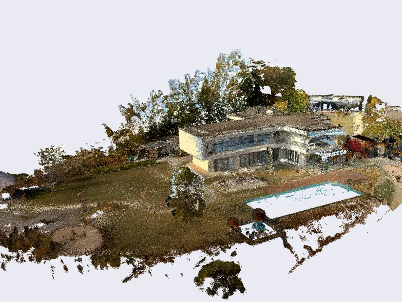 Large outdoor environment point cloud captured with the 3DMakerpro Raven LiDAR spatial 3D scanner