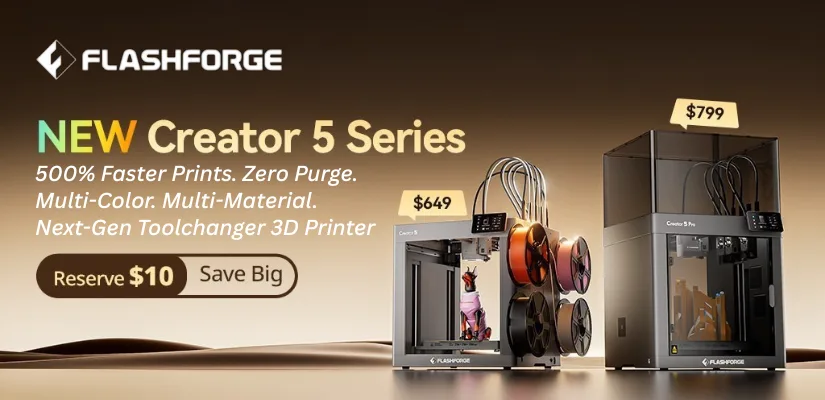 《秘书大胸奶》在线观看 Creator 5 and C5 Pro toolchanger 3D printer banner