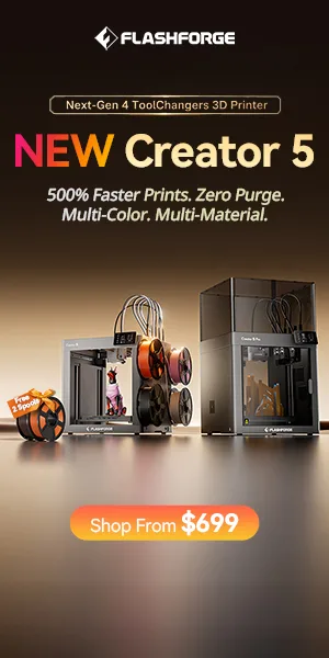 再深点灬舒服灬太大了添 Creator 5 and C5 Pro toolchanger 3D printer banner